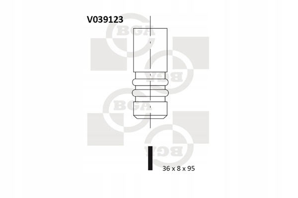 VÁLVULA DE ADMISIÓN BGA PARA VW TRANSPORTER T4 1.9 TD 2.4 