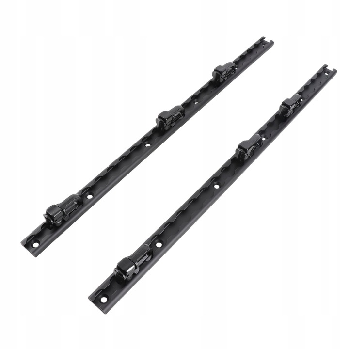 60 CM GAUCHE TRACK SYSTÈME AVEC DOUBLE STADNINEM 6PC NOIR ANODISED I0