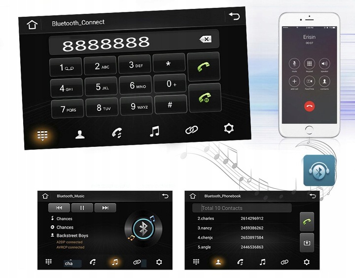 RADIO 2 DIN VW TIGUAN TOURAN TRANSPORTER ANDROID 