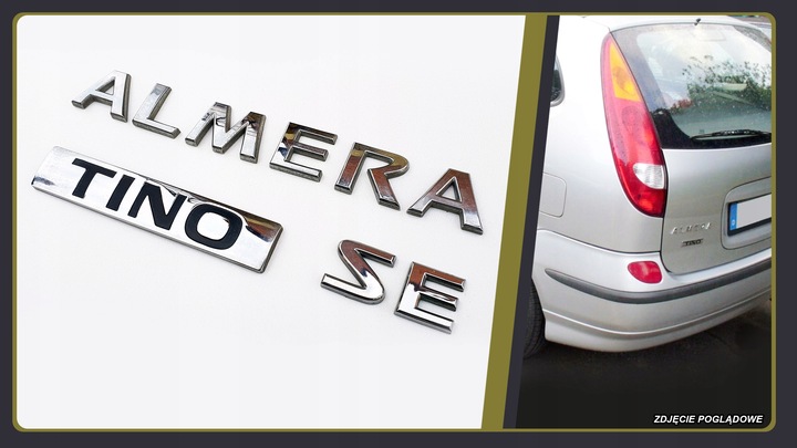 NISSAN ALMERA SE TINO EMBLEMA INSIGNIA - ORIGINAL! 