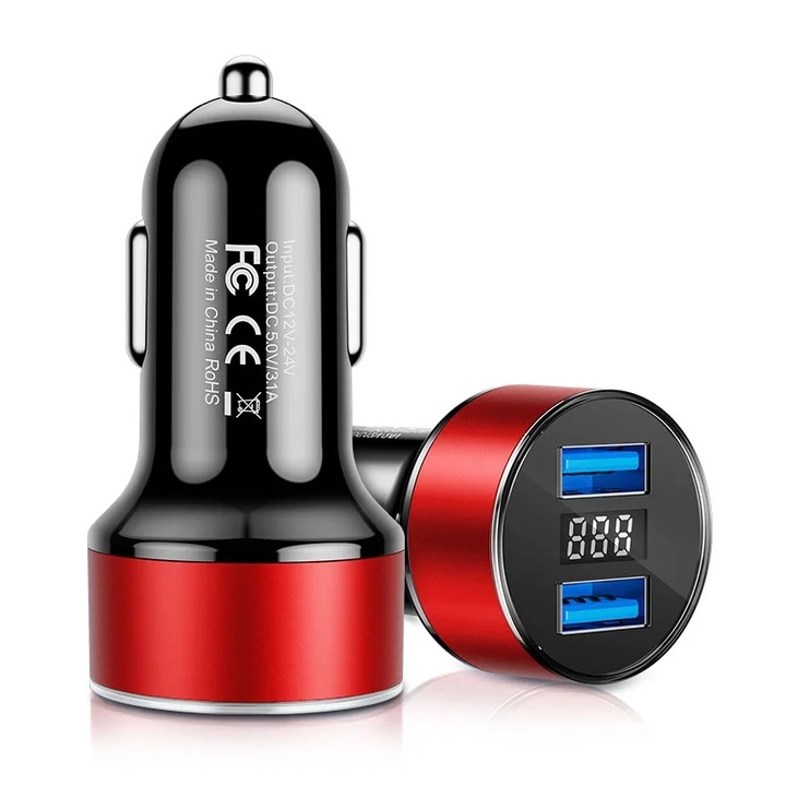 CAR DIODO LUMINOSO LED CHARGER PARA CIGARETTE LIGHTER IN THE CAR XIAOMI CAR BATTERY CHARGER 