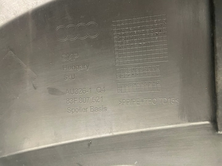 DIFFUSEUR PARE-CHOCS ARRIÈRE AUDI Q3 83F807521