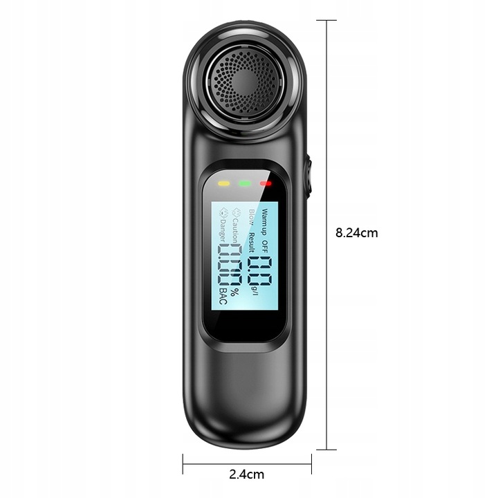 ALCOHOLÍMETRO ENSAYADOR PRECYZYJNY LCD USB SZYBKI DIGITAL 