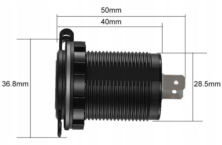 PRISE ALLUME-CIGARES PANNEAU VERS POSITION RÉSISTANT À L'EAU ÉTANCHE 12V 24V 10A