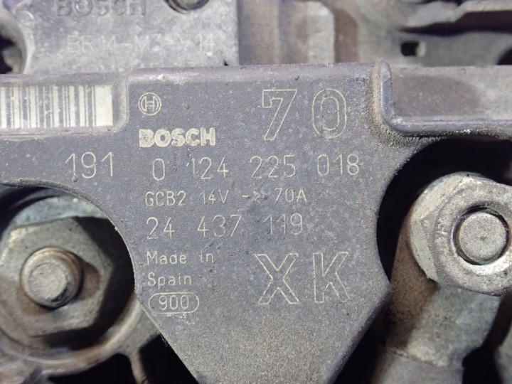 OPEL CORSA C 00-03 1,0 43KW Z10XE ALTERNATEUR 0124225018 24437119XK 70A