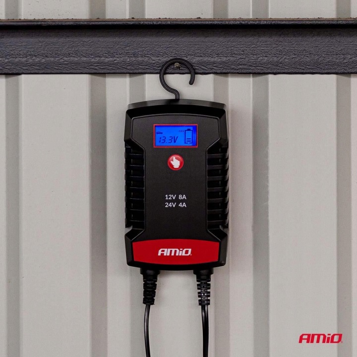 CHARGEUR NUMÉRIQUE AGM GEL STD LIFEPO4 ENSEMBLE MAXIMAL 6A 6V 12V PRO HOOK AMIO-04532