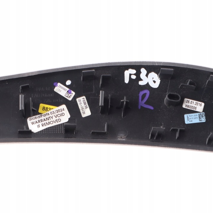 BMW F30 F31 F32 PROTECTION CONTREVENTEMENT PORTES SZCZOTKOWANE ALUMINIUM 7260082