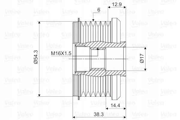 KOLO POULIE ALTERNATEUR VALEO 588002