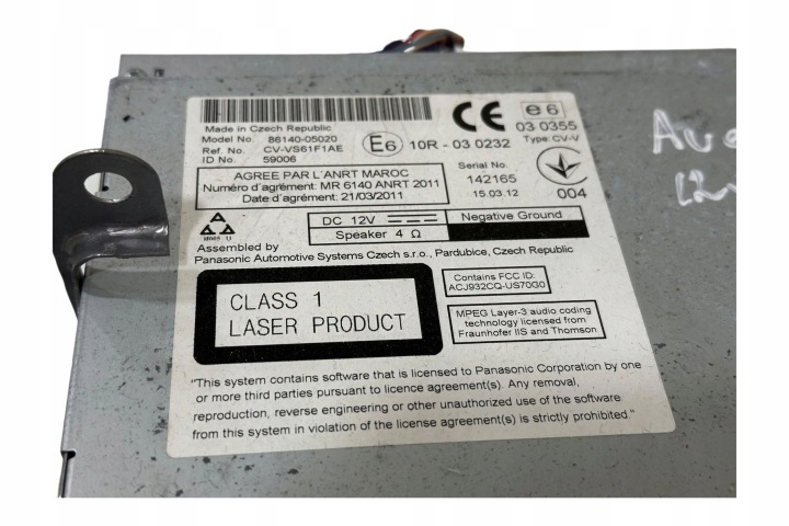 STACJA MULTIMEDIALNA TOYOTA AVENSIS T270 8614005020