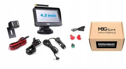 BEZPRZEWODOWY SET REAR VIEW CAMERA LCD HD 4.3'' 