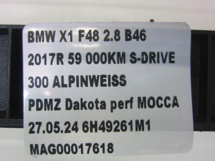 BMW X1 F48 PODSUFTIKA NOIRE ANTHRAZIT SOUS PANORAME 51449459403 9459403