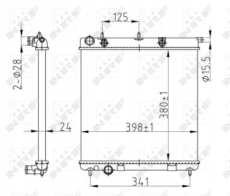 RADUADOR CITROEN C2 03- PEUGEOT 207 06- 