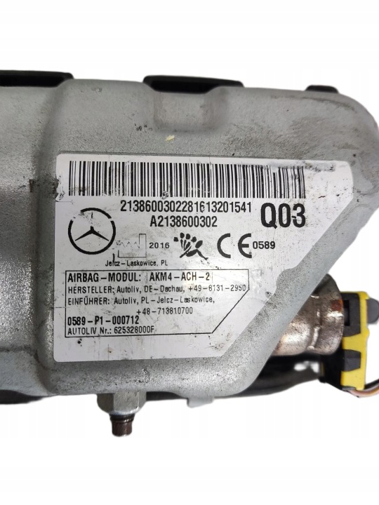 MERCEDES E CLASSE W213 COUSSIN ROTULE AIR BAG A2138600302