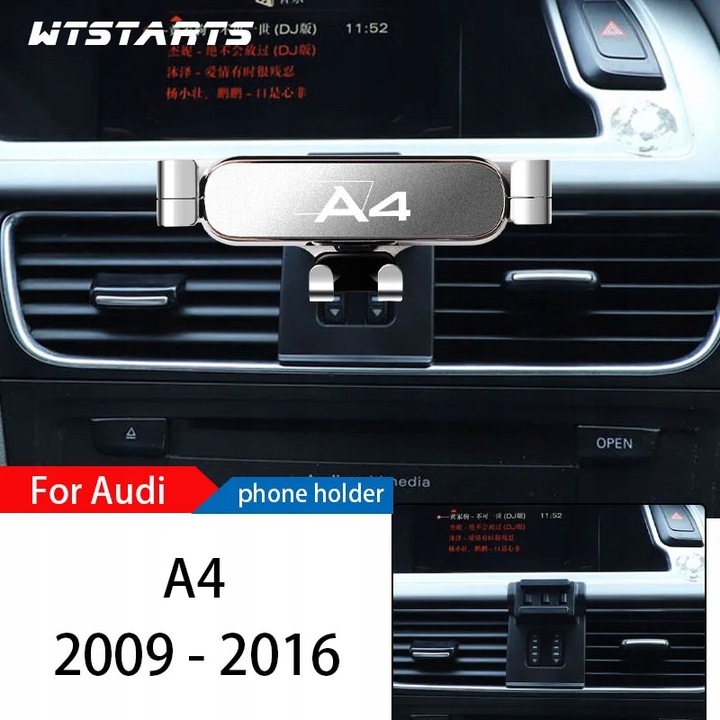 STOJAK PARA DE INSTALAR TELÉFONO AUTO PARA AUDI A4 B8 B9 2009-2022 REGULACIÓN GPS 