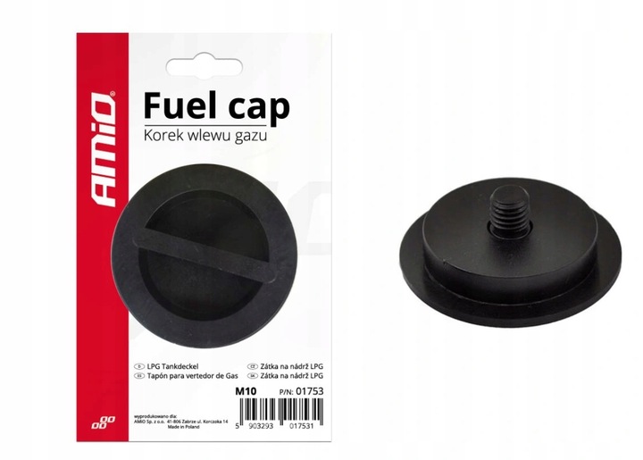 TAPADERA BRIDA CIEGA DE ALIMENTACIÓN GAS 10MM, M10 TAPA CIEGA LPG 