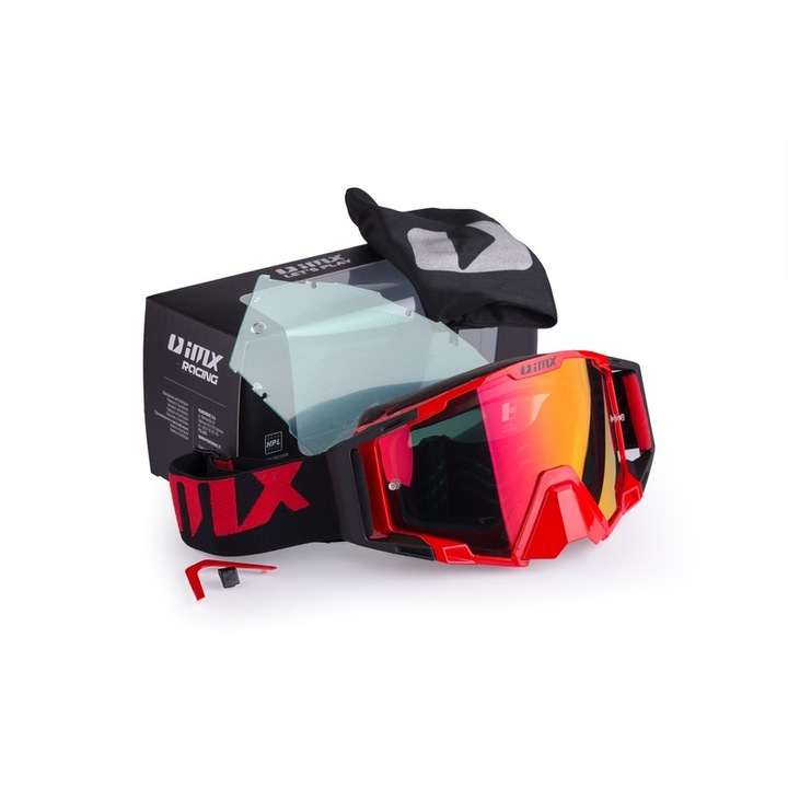 GAFAS IMX SAND RED/BLACK CROSS ENDURO ATV 2 VENTANAS 