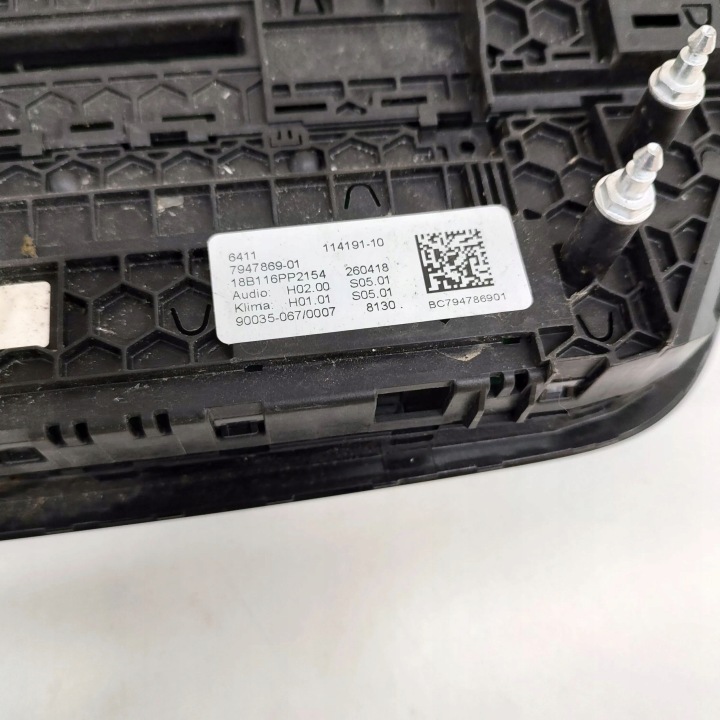 BMW 5 G30 G31 2018 COMMUTATEUR COMMUTATEUR CONDUIT D'AIR VENTILATEURS