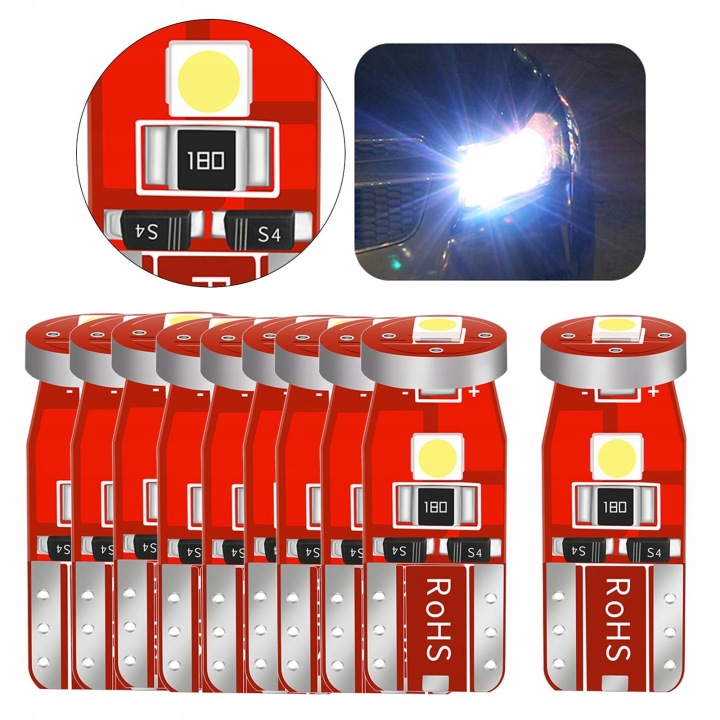 AMPOULES LED AMPOULES LED BACKUP, LED REVERSE 6000K 75LM SUPER BLANC LANTERNE ROUGES