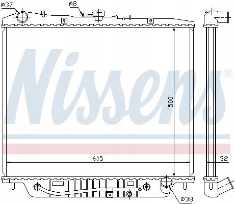 60852 RADUADOR DE AGUA 60852 NISSENS ISUZU OPEL MONTEREY 