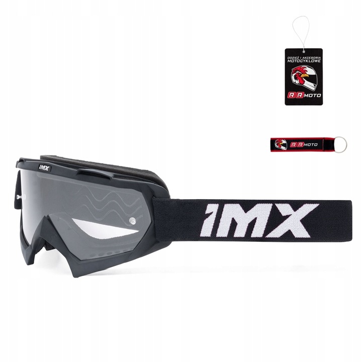 GOGLE IMX MUD BLACK GLOSS STIKLAS CLEAR DOVANOS nuotrauka 1