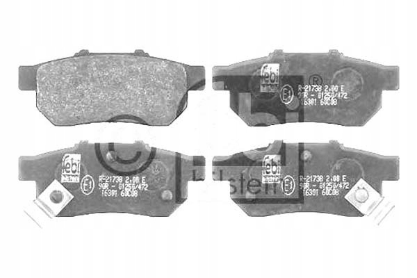 FEBI PADS BRAKE HONDA CIVIC 91-95 REAR FEBI B photo 2 - milautoparts-fr.ukrlive.com