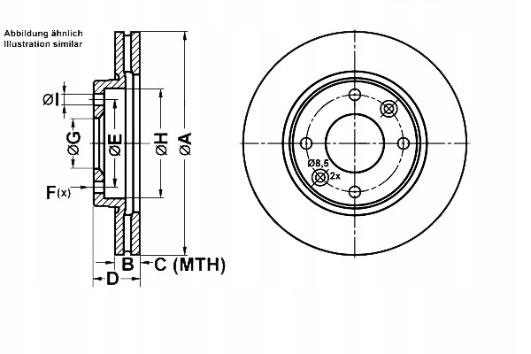 DISCO HAM. PEUGEOT P. 106- 205- 206- 306 86- POWER DISC 