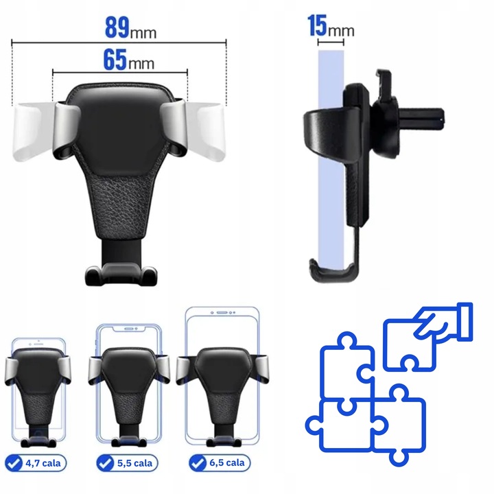 SOPORTE AL TELÉFONO PARA COCHE PERCHERO DEFLECTOR DE VENTILACIÓN STABILNY POTENTE 