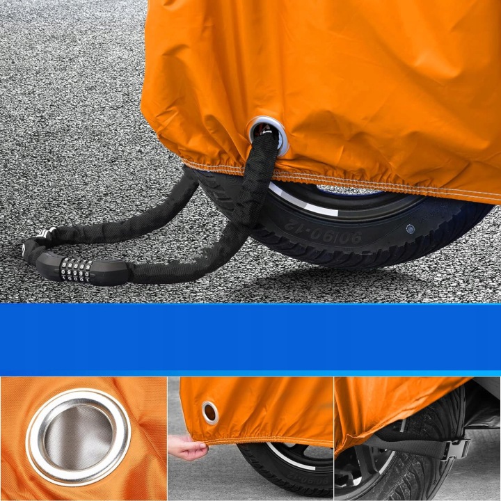 HOUSSE SUR MOTOCYCLETTE 210D XXXL 265*105*125CM NOIR