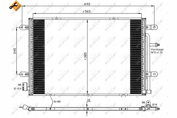 DÉSHYDRATEUR NRF 8E0260403P 8E0260403J 8E0260403M 8E