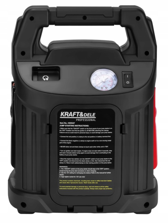JUMP-STARTER DÉMARRAGE DÉMARREUR 1200/700A 26AH 12V INWERTER ÉCLAIRAGE