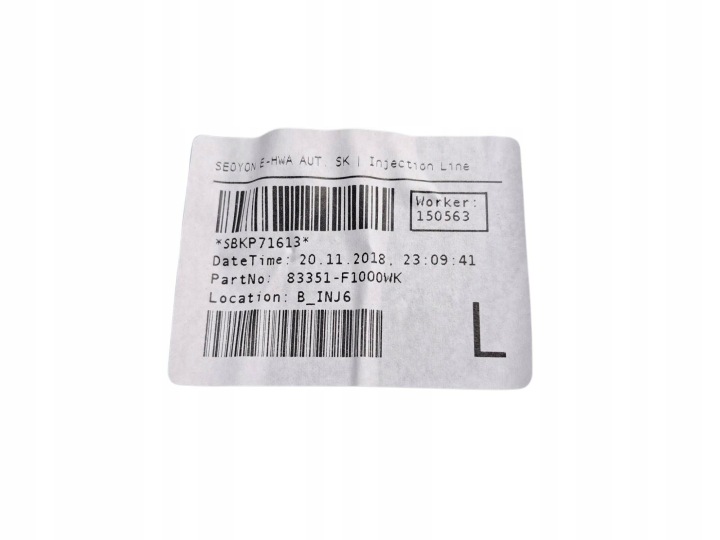 GARNITURE PORTES ARRIÈRE GAUCHE KIA SPORTAGE IV GT LINE 2015-2021 ANNÉE 83351F1000