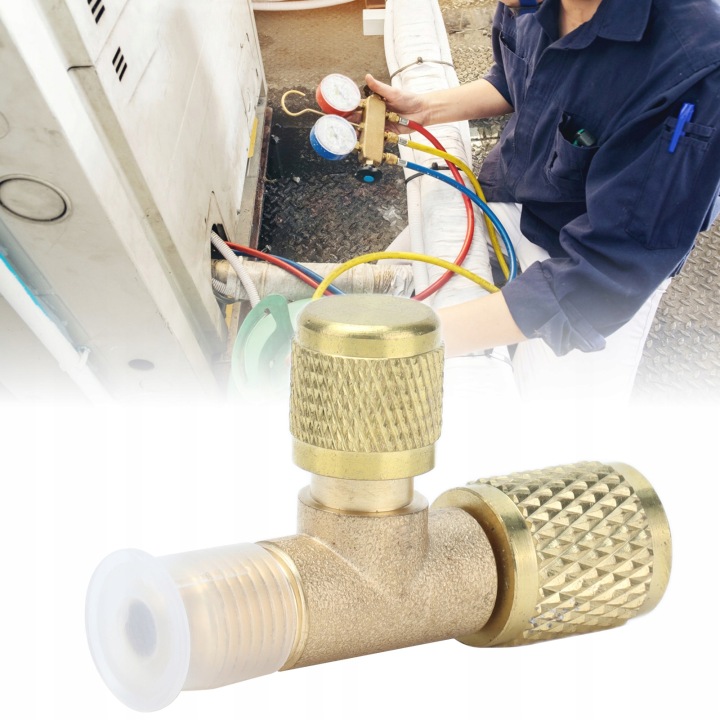 SOUPAPE ADAPTATEUR ÉCHAPPEMENT 1/4SAE VERS UKLADOW CHLODNICZYCH R22 R12 R134