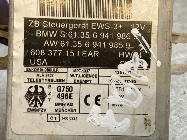 BMW X5 E53 MODULE CONTRÔLEUR IMMOBILISATEUR 69419859