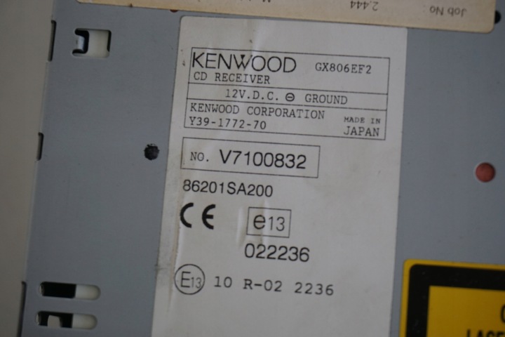 SUBARU FORESTER SG II LIFT RADIO D'USINE KENWOOD 6CD 86201SA200