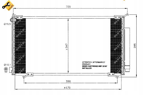 CONDENSADOR DE ACONDICIONADOR HONDA CR- V 02- 