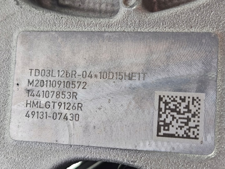 TURBOCOMPRESSEUR RENAULT TALISMAN ESPACE V 5 SCENIC IV 4 2.0 DCI 49180-19700