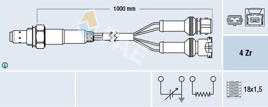 SONDE LAMBDA ALFA ROMEO FIAT LANCIA VOLVO Y 10 1.1 I.E.(156C046) FAE