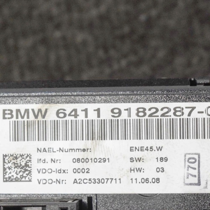 BMW 3 E90 E91 2008 COMMUTATEUR COMMUTATEUR CONDUIT D'AIR VENTILATEURS
