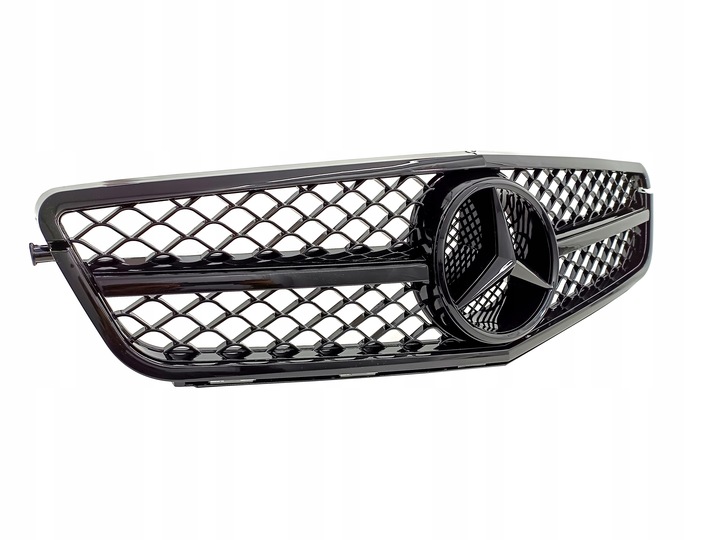 MERCEDES C CLASS W204 RADIATOR GRILLE GRILLE BLACK GLOSS + SILVER SIGN NEW CONDITION 