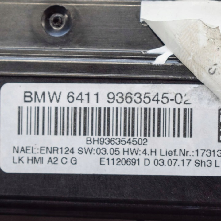 BMW M4 F82 F83 2017 COMMUTATEUR COMMUTATEUR CONDUIT D'AIR VENTILATEURS