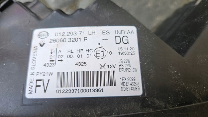 RENAULT SCENIC 4 IV 16-22 PHARES AVANT COMPLET LED PURE LED VISION NOCTURNE