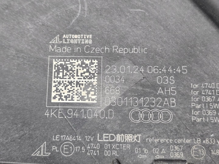 AUDI E-TRON COMPLET LED PROJECTEUR DROIT PHARE AVANT DROITE 4KE941040D IDÉAL