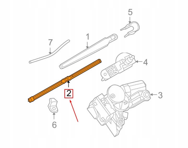 BMW 3 TOURING E91 ARRIÈRE ESSUIE-GLACE 61627198558 ORIGINALE