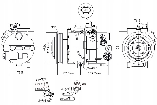 COMPRESOR DE ACONDICIONADOR HYUNDAI I40 I I40 I CW 2.0 07.11-05.19 NISSENS 