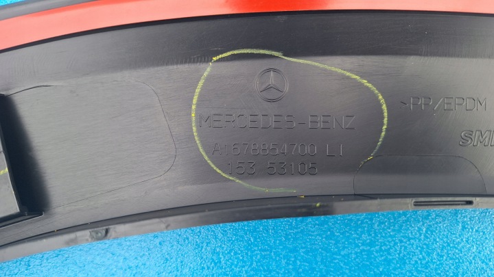 MERCEDES GLE W167 MOULURE GARDE-BOUE GAUCHE AVANT NEUF