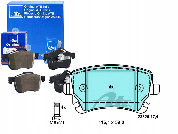 ZAPATAS HAM. AUDI T. A4- A6 2.0- 4.2 04- 11 CERAMIC 