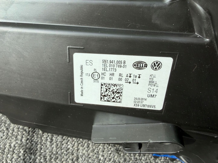 VW TIGUAN 1 I LIFT 5N 5N1 PHARE GAUCHE AVANT GAUCHE AVANT PROJECTEUR
