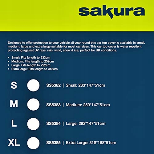 SAKURA SS5383 POLGARAZ, TAILLE M GW
