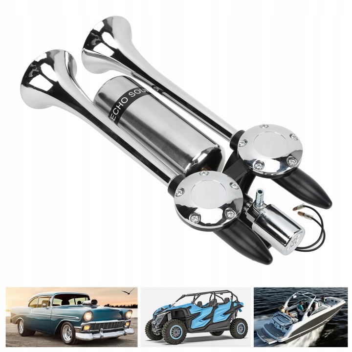 300DB TROMPETTE PNEUMATIQUE AUTOMOBILE CHROMÉE