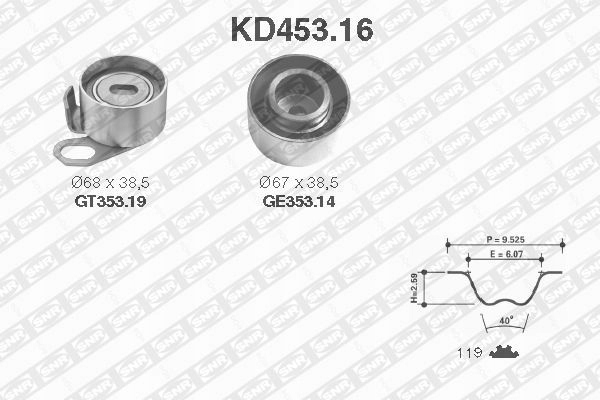 JUEGO CORREA DISTRIBUCIÓN SNR KD453.16 